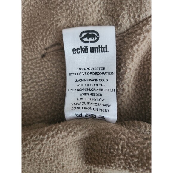 Ecko Unltd. Mens Graphic Hoodie Y2K Brown Tan World Famous Rhino Pullover Size S - Picture 15 of 15